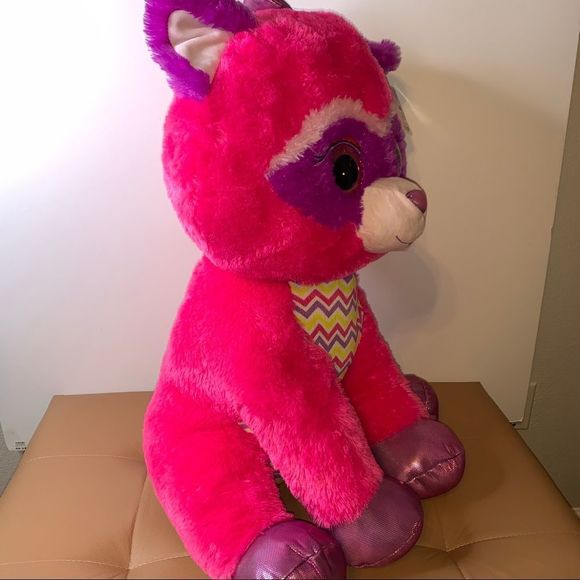 Jumbo PLUSH Raccoon Zara Stuffed Animal by HugFun - Picture 3 of 11